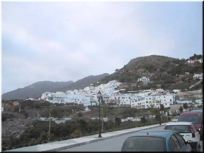 Frigiliana - driving into town. Such a familiar sight - we made this drive many times!